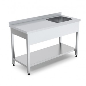 TEK EVYELİ ÇALIŞMA TEZGAHI TABAN RAFLI