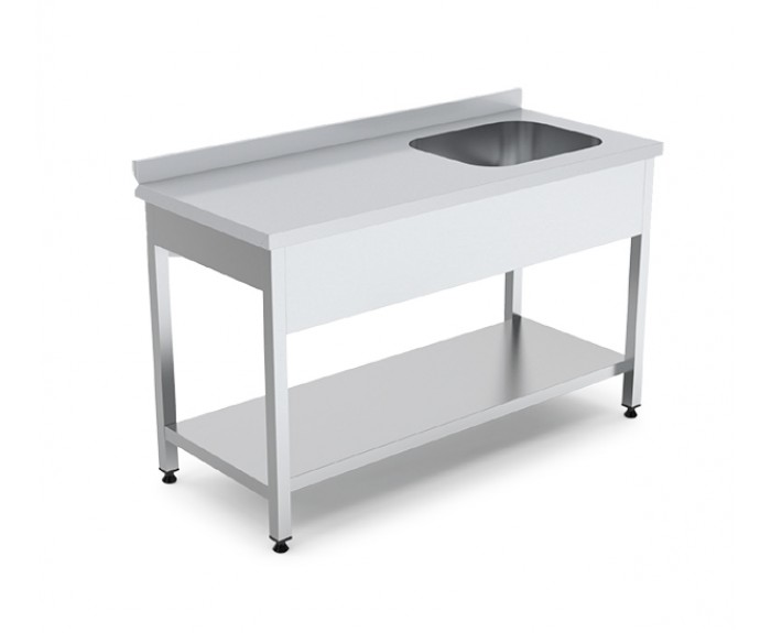 TEK EVYELİ ÇALIŞMA TEZGAHI TABAN RAFLI